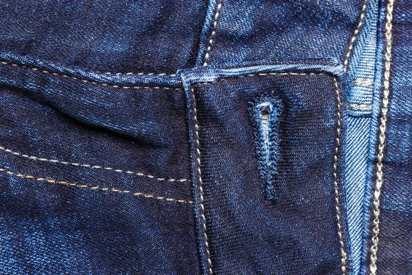 Closeup detail of blue denim — Stock Photo, Image