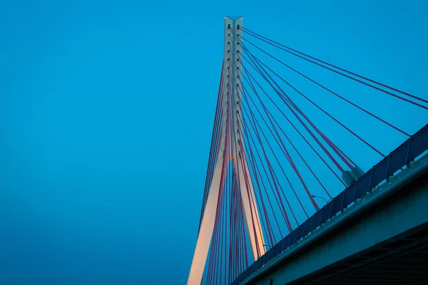 Suspension bridge over Wisla in Gdansk Poland. — Stock Photo, Image