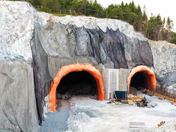 De tunnel in aanbouw. — Stockfoto
