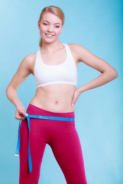 Woman  measuring her loins — Stock Photo, Image