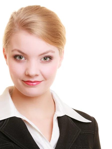 Retrato de una joven mujer de negocios rubia — Foto de Stock