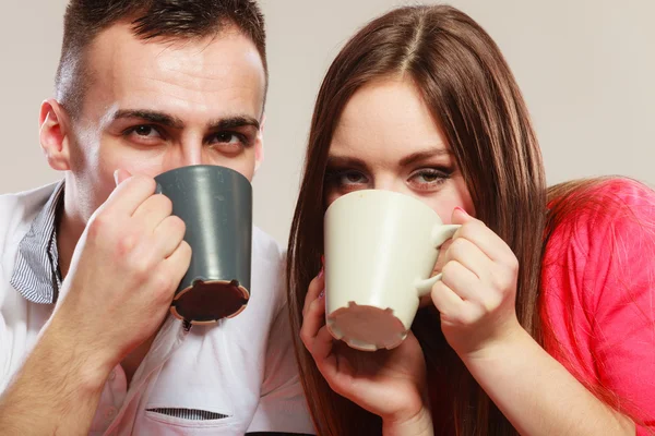 Couple drinking tea — Stock Photo, Image