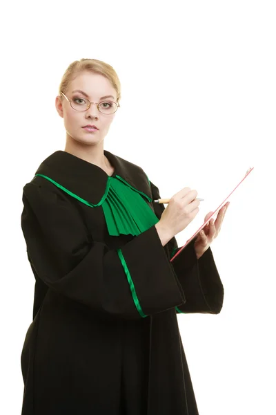 Woman lawyer holding clipboard — Stock Photo, Image