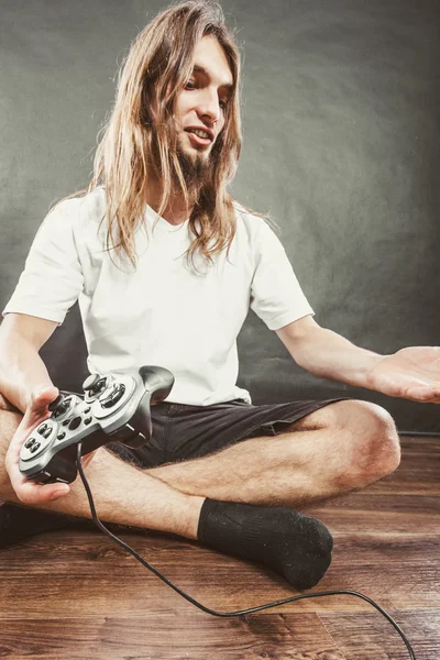 Ragazzo con pad joystick . — Foto Stock