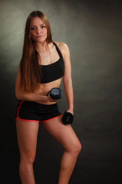 Forte mulher apto exercício — Fotografia de Stock