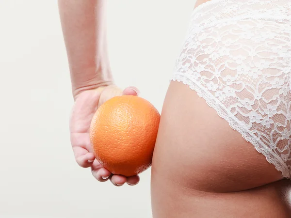 Slim Woman Small Boobs Wearing Bra Holding Big Grapefruits Breast Stock  Photo by ©Voyagerix 443319774