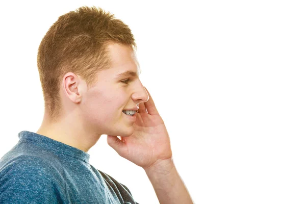 Man with hand gesture speaking — Stock Photo, Image