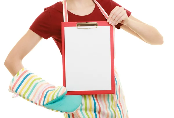 Girl holding clipboard — Stock Photo, Image