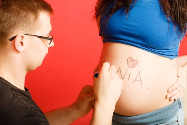 Rodina očekává nové dítě — Stock fotografie