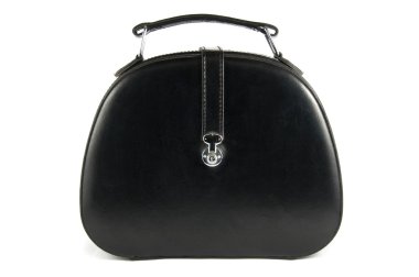 siyah kadın çanta üzerinde beyaz izole