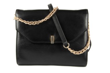 Beyaz arka plan üzerinde izole Doğal deri çanta