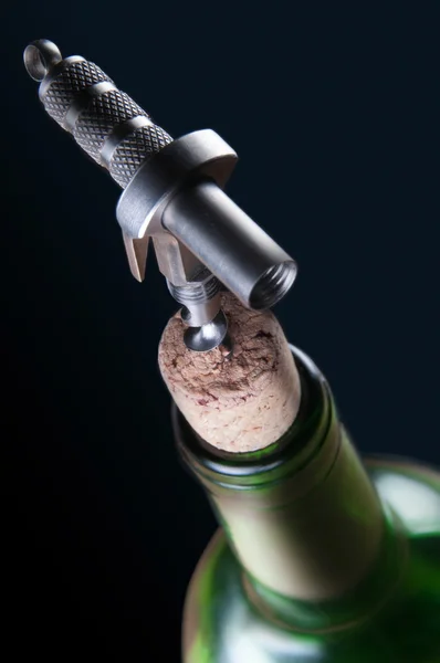 Metal Bottle corkscrew — Stock Photo, Image