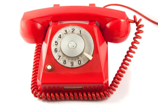 Telefone vintage vermelho — Fotografia de Stock