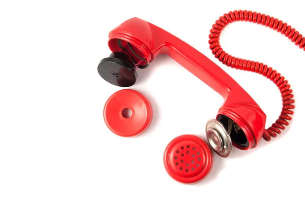 Rotes Oldtimer-Telefon — Stockfoto