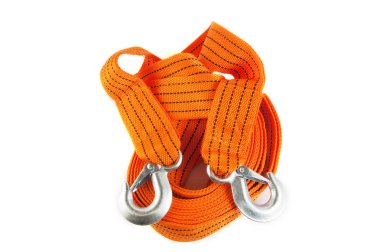 Beyaz arka plan üzerinde izole halat çekme, makro