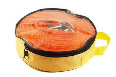 Beyaz arka plan üzerinde izole halat çekme, makro