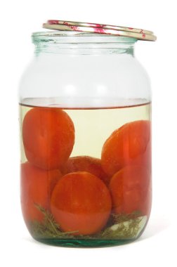 beyaz izole salça ile jar