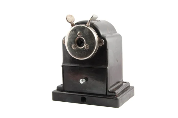 Close-up of a black pencil sharpener — Stock Photo, Image