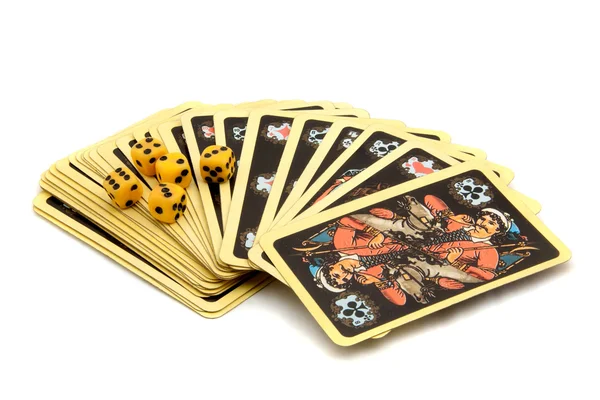 Karty do gry - na białym tle — Zdjęcie stockowe