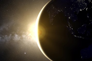 Gece gündüz planet Earth öğeleri Nasa tarafından döşenmiş bu görüntü üzerinde