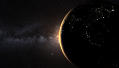 Gece gündüz planet Earth öğeleri Nasa tarafından döşenmiş bu görüntü üzerinde