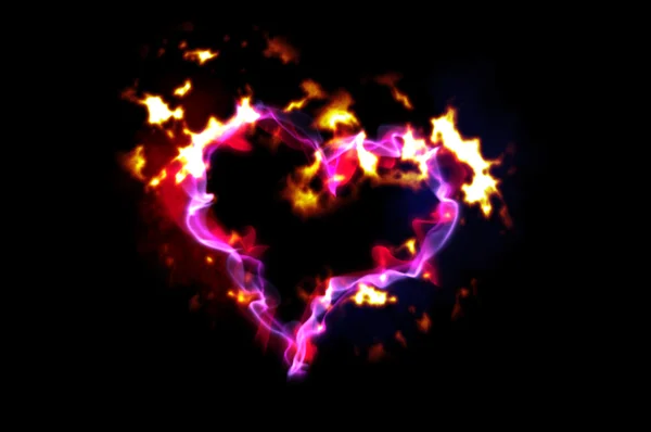 Herz verbrennen — Stockfoto