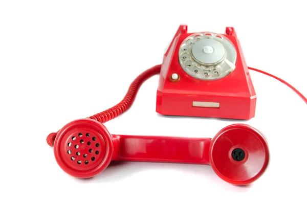 Rode vintage telefoon — Stockfoto