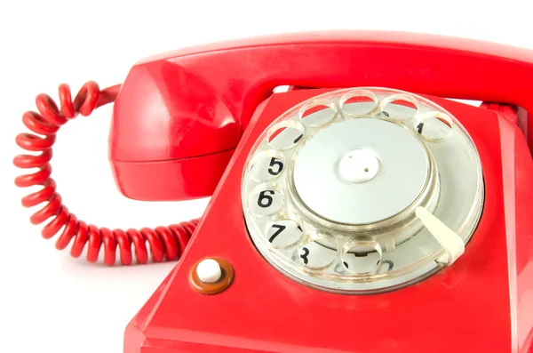 Rode vintage telefoon — Stockfoto