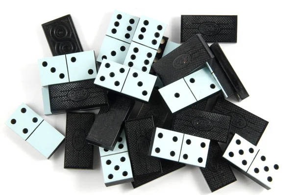 Dominoes isolated on a white background — Stock Photo, Image