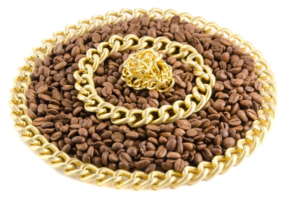 Pražená kávová zrna, mohou být použity jako pozadí — Stock fotografie