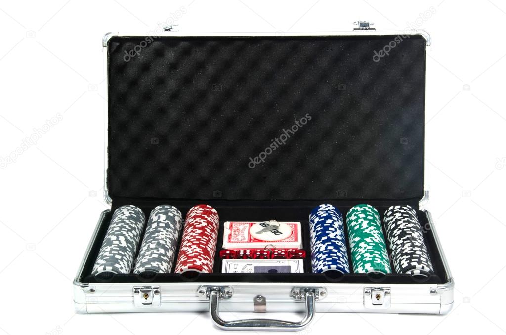 the aluminium suitcase with poker set
