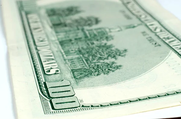 Cem dólares de notas isoladas — Fotografia de Stock