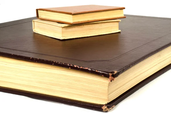 Close up of open textbook with blank pages — Stock Photo, Image