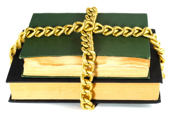 Close up of open textbook with blank pages — Stock Photo, Image