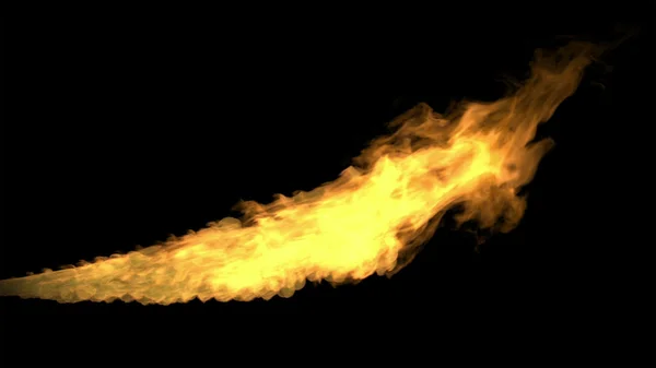 Fire flames on a black background — Stock Photo, Image