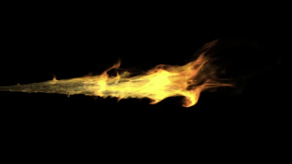 काळ्या पार्श्वभूमीवर आग ज्वाला — स्टॉक फोटो, इमेज