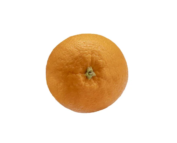 Färsk Apelsin Frukt Isolat Den Vita Bakgrunden Med Klippning Vägar — Stockfoto