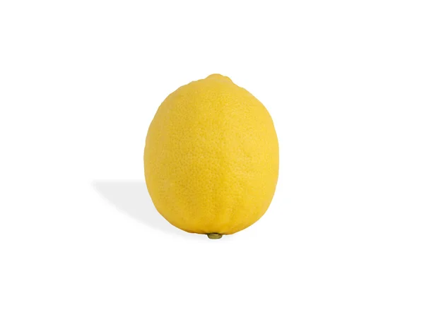 Lemon Matang Pada Latar Belakang Putih Dengan Jalan Kliping Lemon — Stok Foto