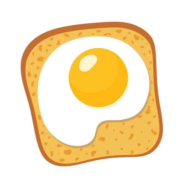 Sandwich Slice Bread Fried Egg Vector Illustration — Stock Vector