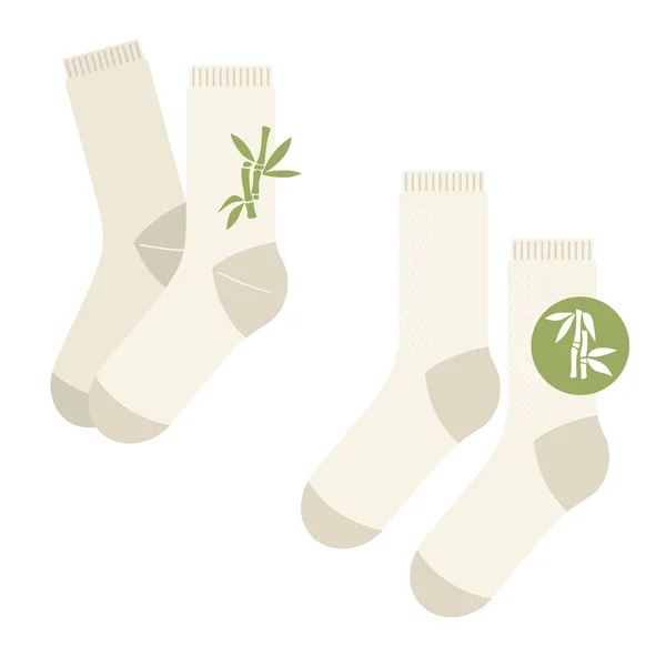 Bamboo Socks Sign Vector Illustration — Stock Vector