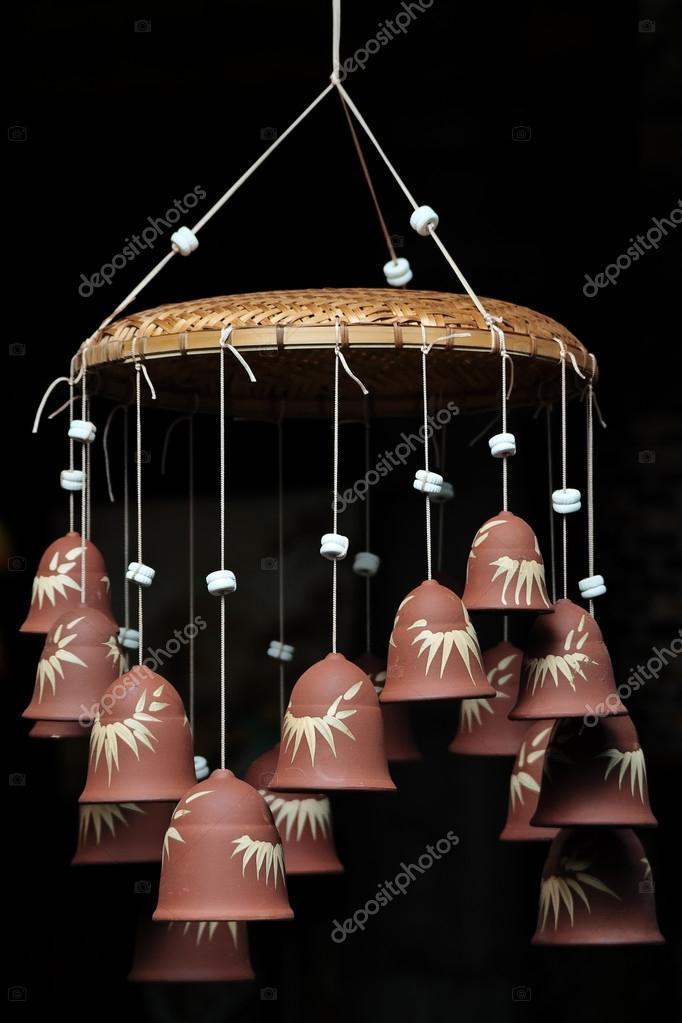 Pottery Wind Chimes In Battrang Vietnam Stock Photo Pottery Wind Chimes In Battrang Vietnam Stock Photo 124228918