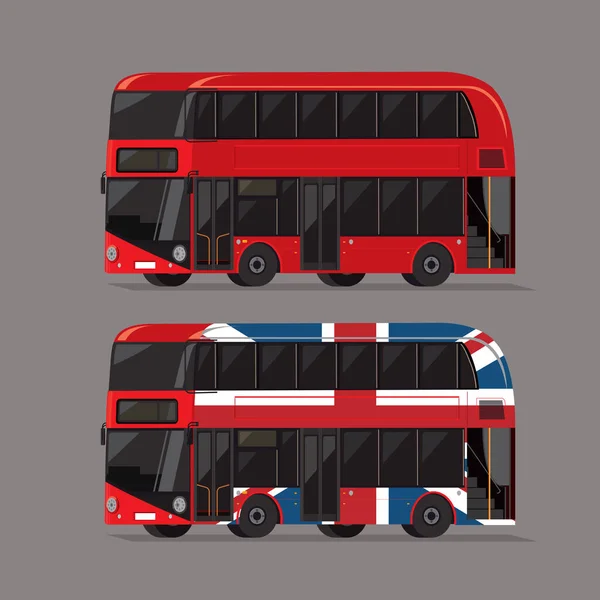 Wektorowa Ilustracja Nowoczesnego Autobusu Londyńskiego Jest Zawsze Uważana Kultowy Symbol — Wektor stockowy