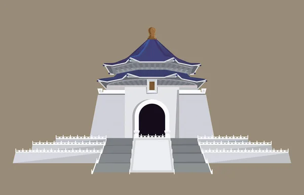 Gráfico Vetorial Taiwan National Chiang Kai Shek Memorial Hall —  Vetores de Stock