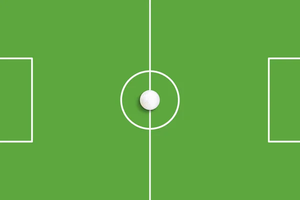 Flat Soccer Green Field Football Grass Stadium Soccer Line Template — Stock Photo, Image