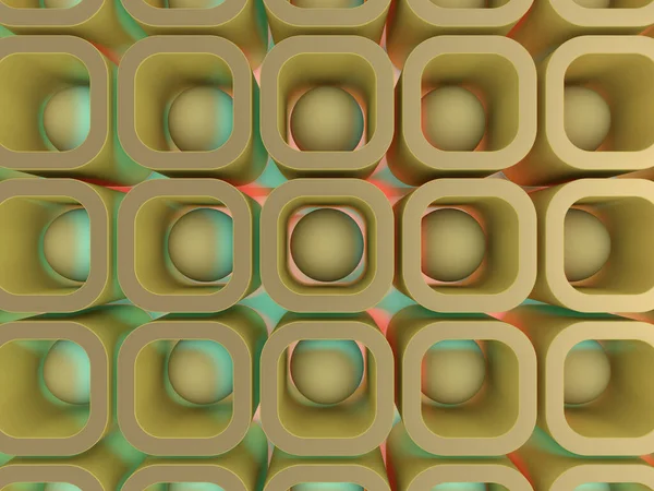 Abstrakter geometrischer Hintergrund mit Formen. 3D-Illustration — Stockfoto