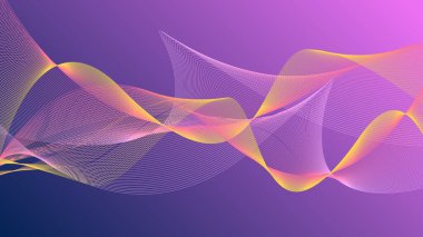 Sallanan dalgalı çizgiler Soyut Dalga arkaplanı Pembe ve mavi sarı çizgili