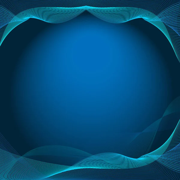 Lignes Ondulées Oscillantes Résumé Fond Onde Bleu — Image vectorielle