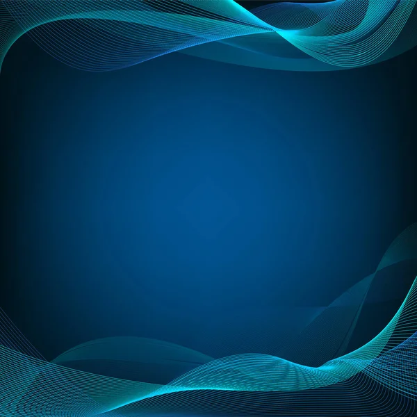 Lignes Ondulées Oscillantes Résumé Fond Onde Bleu — Image vectorielle
