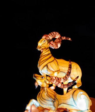 Ay yeni yıl 2015 kutlama keçi fener