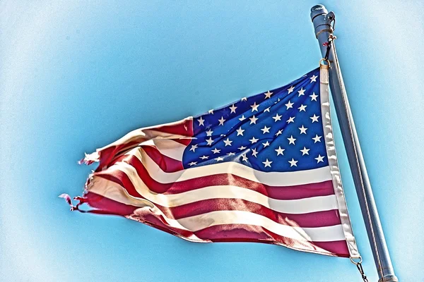 USA flag fluttering in the wind — Stock Photo, Image